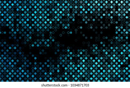 Dark BLUE vector  cover with spots. Abstract illustration with colored bubbles in nature style. Completely new template for your brand book.