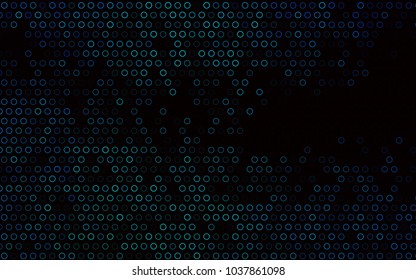 Dark BLUE vector  cover with spots. Beautiful colored illustration with blurred circles in nature style. Completely new template for your brand book.