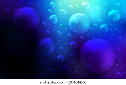 Dark BLUE vector cover with spots. Beautiful colored illustration with blurred circles in nature style. The pattern can be used for ads, leaflets of liquid.