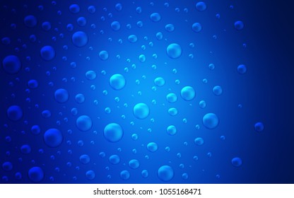 Dark BLUE vector cover with spots. Blurred bubbles on abstract background with colorful gradient. Completely new template for your brand book.