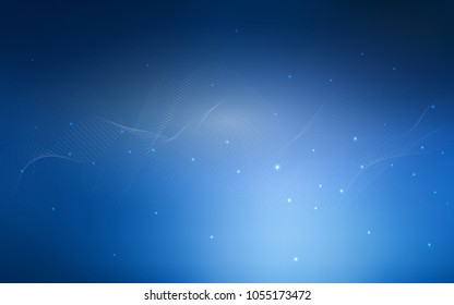 Dark BLUE vector cover with spots. Illustration with set of shining colorful abstract circles. Completely new template for your brand book.