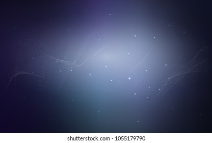 Dark BLUE vector cover with spots. Glitter abstract illustration with blurred drops of rain. Completely new template for your brand book.