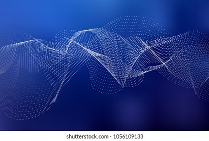 Dark BLUE vector cover with spots. Blurred decorative design in abstract style with bubbles. The pattern can be used for beautiful websites.
