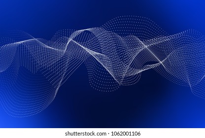 Dark BLUE vector cover with spots. Blurred decorative design in abstract style with bubbles. Pattern can be used as texture of water, rain drops.