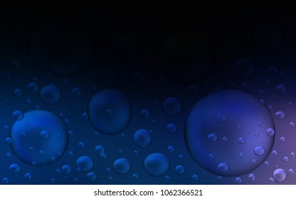 Dark BLUE vector cover with spots. Modern abstract illustration with colorful water drops. Beautiful design for your business natural advert.
