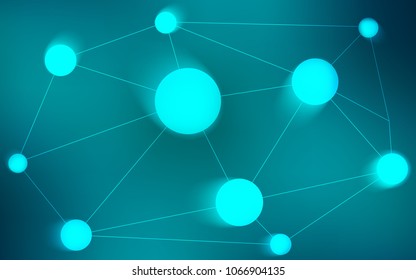 Dark BLUE vector cover with spots, lines. Colorful illustration with circles and lines in futuristic style. New design for ad, poster, banner of your website.