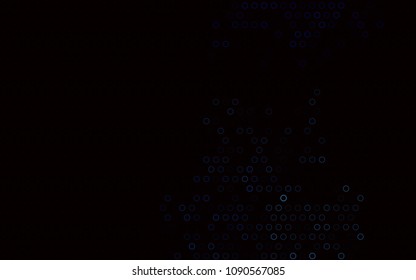 Dark BLUE vector  cover with spots. Beautiful colored illustration with blurred circles in nature style. The pattern can be used for beautiful websites.