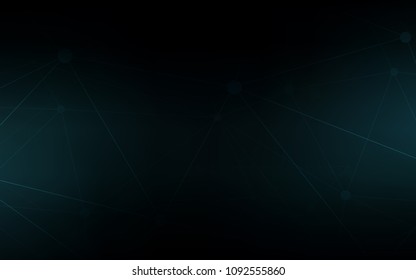 Dark BLUE vector cover with spots, lines. Modern abstract colorful illustration with spheres and lines. Completely new template for your brand book.