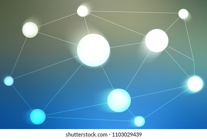 Dark BLUE vector cover with spots, lines. Abstract illustration with colorful discs and triangles. Pattern can be used as texture of wallpapers.