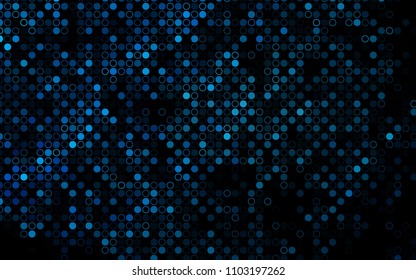Dark BLUE vector  cover with spots. Illustration with set of shining colorful abstract circles. The pattern can be used for beautiful websites.