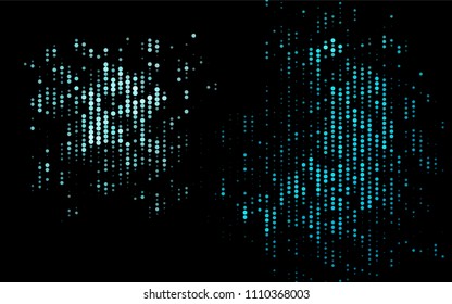 Dark BLUE vector  cover with spots. Blurred bubbles on abstract background with colorful gradient. The pattern can be used for aqua ad, booklets.