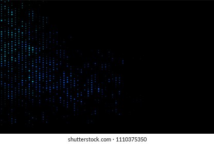 Dark BLUE vector  cover with spots. Glitter abstract illustration with blurred drops of rain. The pattern can be used for aqua ad, booklets.