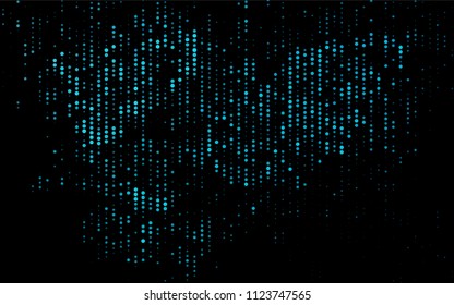 Dark BLUE vector  cover with spots. Glitter abstract illustration with blurred drops of rain. The pattern can be used for ads, leaflets of liquid.