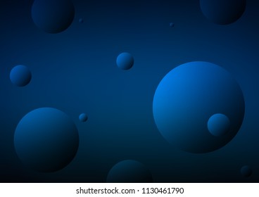 Dark BLUE vector cover with spots. Glitter abstract illustration with blurred drops of rain. The pattern can be used for beautiful websites.