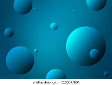 Dark BLUE vector cover with spots. Illustration with set of shining colorful abstract circles. The pattern can be used for beautiful websites.