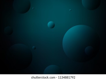 Dark BLUE vector cover with spots. Beautiful colored illustration with blurred circles in nature style. The pattern can be used for beautiful websites.