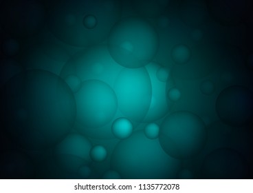 Dark BLUE vector cover with spots. Illustration with set of shining colorful abstract circles. The pattern can be used for aqua ad, booklets.