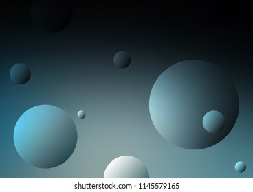 Dark BLUE vector cover with spots. Modern abstract illustration with colorful water drops. The pattern can be used for ads, leaflets of liquid.