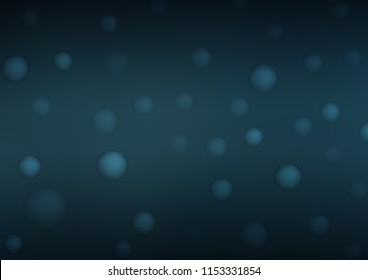 Dark BLUE vector cover with spots. Illustration with set of shining colorful abstract circles. Pattern can be used as texture of water, rain drops.