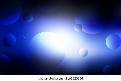 Dark BLUE vector cover with spots. Modern abstract illustration with colorful water drops. Pattern can be used as texture of wallpapers.