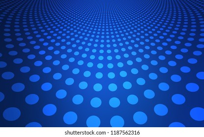 Dark BLUE vector cover with spots. Blurred bubbles on abstract background with colorful gradient. Pattern can be used as texture of wallpapers.
