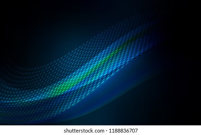 Dark BLUE vector cover with spots, lines. Abstract illustration with colorful discs and triangles. New template for your brand book.