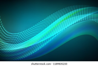 Dark BLUE vector cover with spots, lines. Illustration with set of colorful abstract circles and lines. Design for poster, banner of websites.