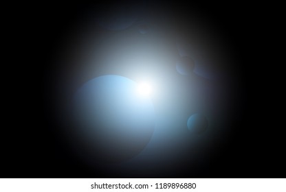 Dark BLUE vector cover with spots. Blurred decorative design in abstract style with bubbles. New design for ad, poster, banner of your website.