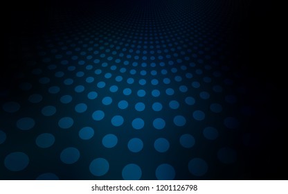 Dark BLUE vector cover with spots. Blurred bubbles on abstract background with colorful gradient. New design for ad, poster, banner of your website.