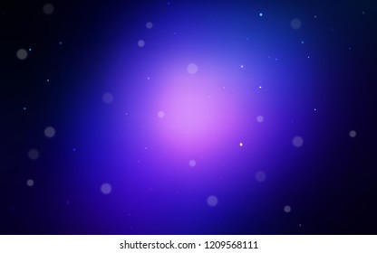 Dark BLUE vector cover with spots. Blurred decorative design in abstract style with bubbles. Pattern can be used for ads, leaflets.