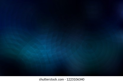 Dark BLUE vector cover with spots. Glitter abstract illustration with blurred drops of rain. Pattern can be used for beautiful websites.