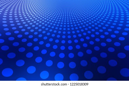 Dark BLUE vector cover with spots. Blurred bubbles on abstract background with colorful gradient. Beautiful design for your business advert.
