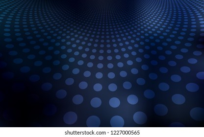 Dark BLUE vector cover with spots. Blurred bubbles on abstract background with colorful gradient. Completely new template for your brand book.