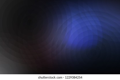 Dark BLUE vector cover with spots. Beautiful colored illustration with blurred circles in nature style. Pattern can be used for futuristic ad, booklets.