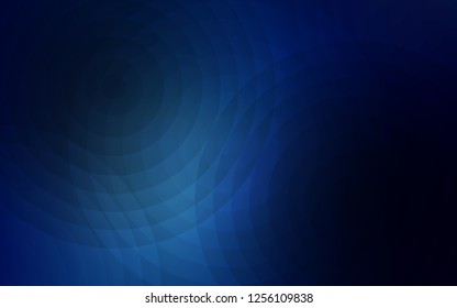 Dark BLUE vector cover with spots. Glitter abstract illustration with blurred drops of rain. Pattern can be used for beautiful websites.