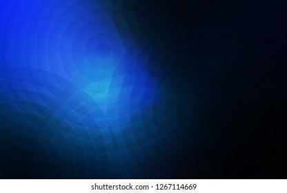 Dark BLUE vector cover with spots. Abstract illustration with colored bubbles in nature style. New design for ad, poster, banner of your website.