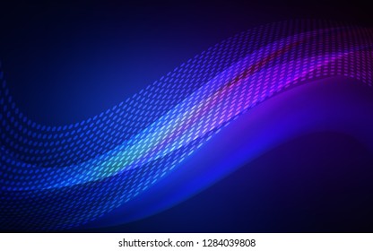 Dark BLUE vector cover with spots, lines. Modern abstract colorful illustration with spheres and lines. Design for poster, banner of websites.