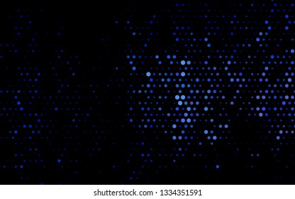 Dark BLUE vector cover with spots. Modern abstract illustration with colorful water drops. Pattern for ads, leaflets.