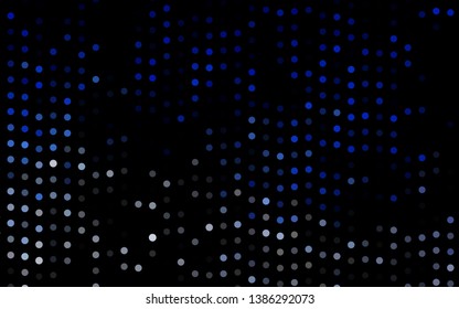Dark BLUE vector cover with spots. Beautiful colored illustration with blurred circles in nature style. Template for your brand book.