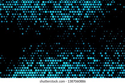 Dark BLUE vector cover with spots. Blurred decorative design in abstract style with bubbles. Design for posters, banners.