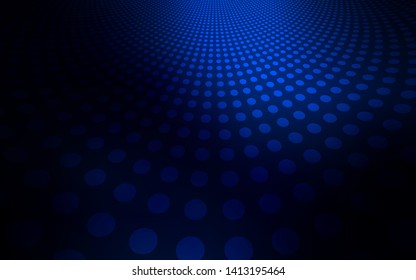 Dark BLUE vector cover with spots. Glitter abstract illustration with blurred drops of rain. Beautiful design for your business advert.