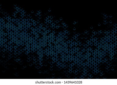 Dark BLUE vector cover with spots. Modern abstract illustration with colorful water drops. Design for posters, banners.