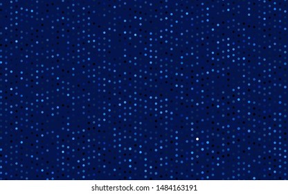 Dark BLUE vector cover with spots. Modern abstract illustration with colorful water drops. Pattern for ads, leaflets.