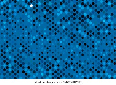 Dark BLUE vector cover with spots. Abstract illustration with colored bubbles in nature style. Pattern for beautiful websites.