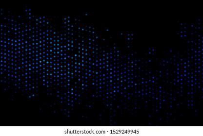 Dark BLUE vector cover with spots. Blurred decorative design in abstract style with bubbles. Pattern of water, rain drops.