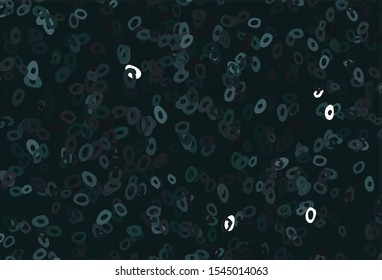 Dark BLUE vector cover with spots. Blurred decorative design in abstract style with bubbles. Design for business adverts.