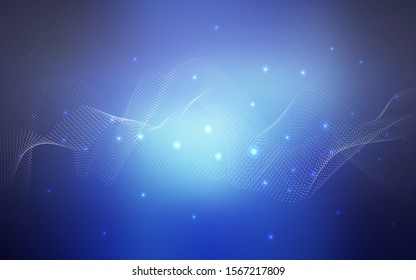 Dark BLUE vector cover with spots. Blurred decorative design in abstract style with bubbles. The pattern can be used for beautiful websites.
