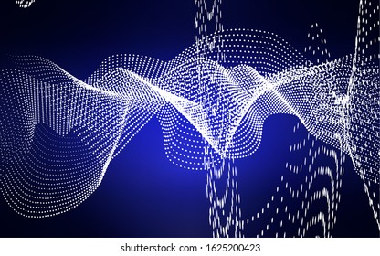 Dark BLUE vector cover with spots. Blurred bubbles on abstract background with colorful gradient. Pattern can be used as texture of water, rain drops.