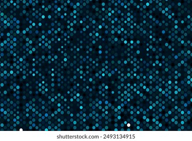Dark BLUE vector cover with spots. Blurred decorative design in abstract style with bubbles. Pattern for beautiful websites.