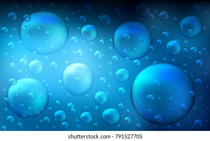 Dark BLUE vector cover with spots. Modern abstract illustration with colorful water drops. The pattern can be used for aqua ad, booklets.